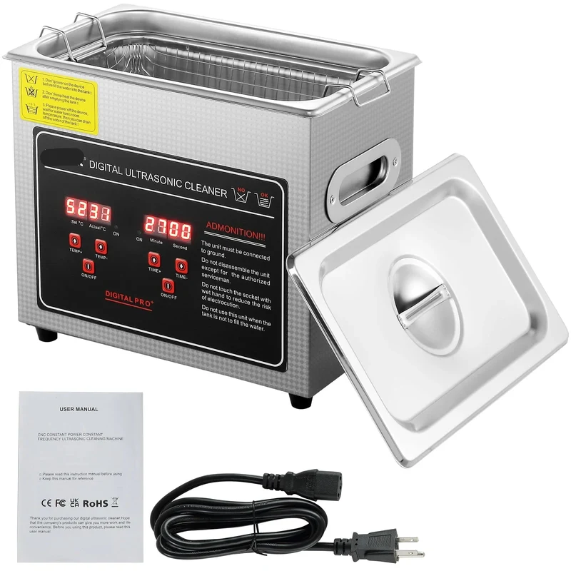 Ultrasone Reiniger – Sieradenreiniger – Brillenreiniger – Horlogereinger – Bestekreiniger – 30 Liter Inhoud – 40 kHz Frequentie – RVS Reservoir