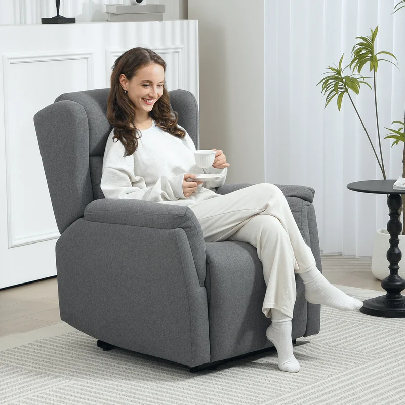 Relaxfauteuil – Relaxstoel – Zitzak – Fauteuil – Verstelbare Rugleuning Tot 160° – Voetensteun Bedienbaar Met Hiel