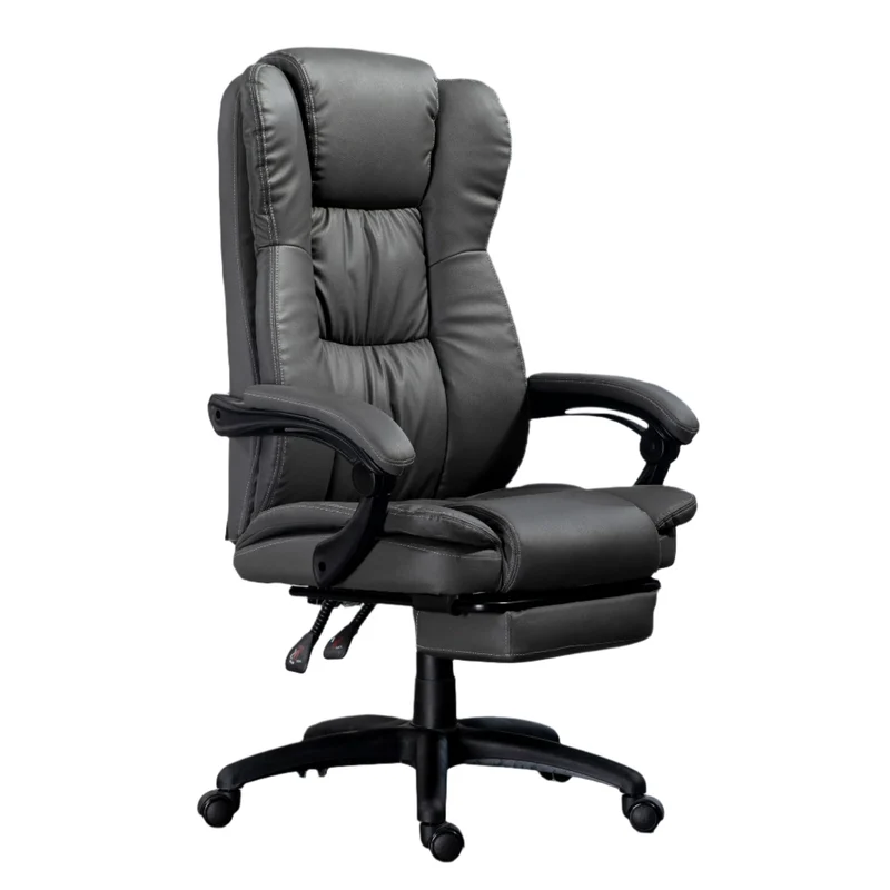 Verstelbare Bureaustoel – Ergonomische Stoel – Bureaustoel Met Massage – Bureaustoel Met Voetensteun – 6 Vibratiepunten – Kantelbaar Tot 135°