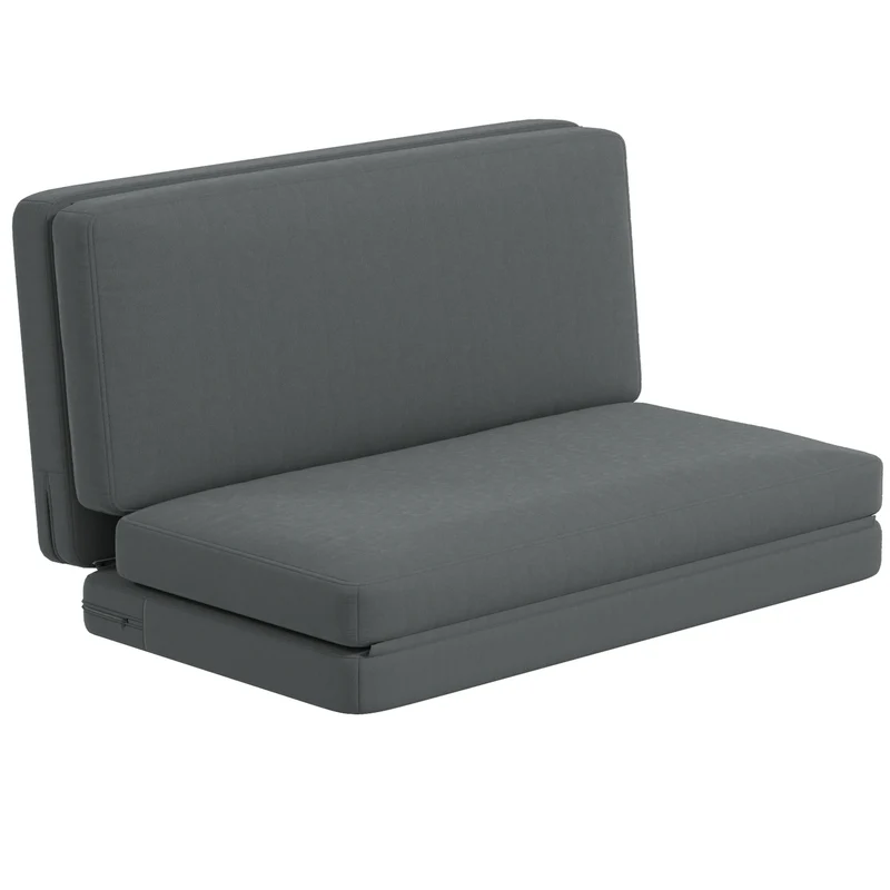 3-In-1 Vouwbank – Slaapbank – Vouwbed – Ligbed – Velvet Materiaal – Ruimtebesparend Ontwerp