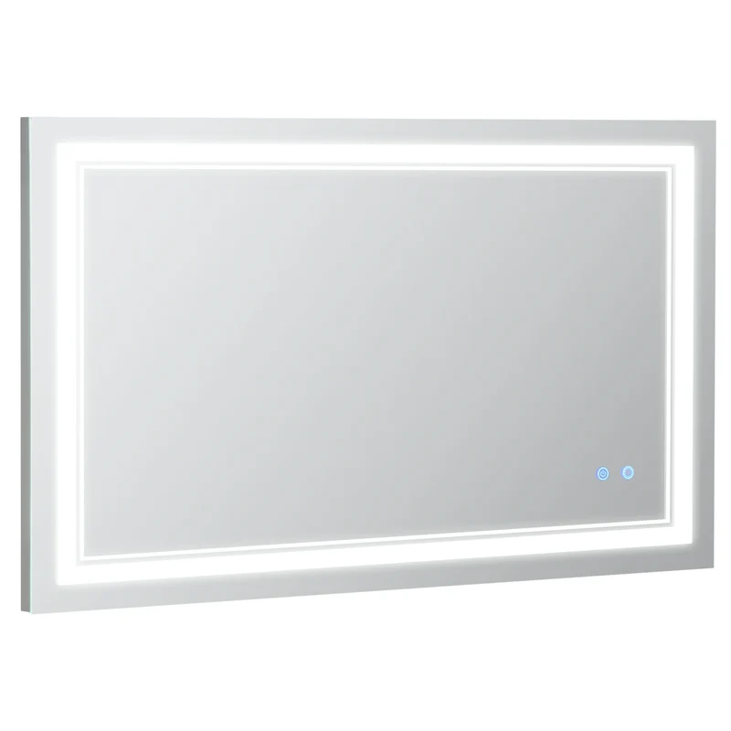 Badkamerspiegel – LED Spiegel – Verlichte Spiegel – Spiegel Met Verlichting – 100x60 cm – IP44 Spatwaterdicht – Dimbare Lichtkleur