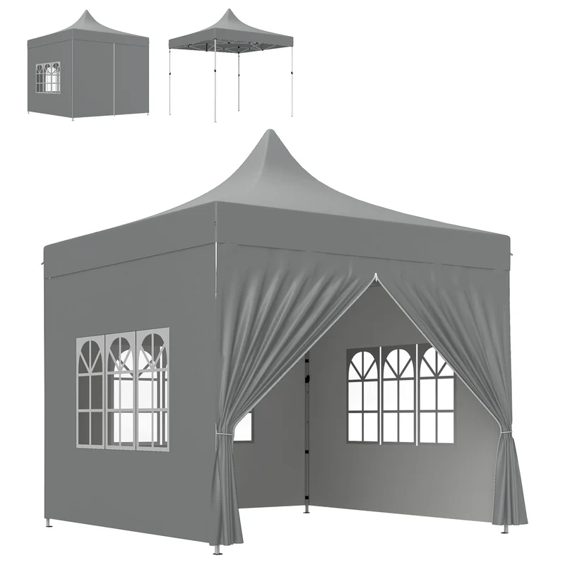 Pop-Up Tent – Inklapbare Tent – Schaduw Tent – Buiten Tent – 3x3 Meter – UV-Bescherming – Oxford Materiaal