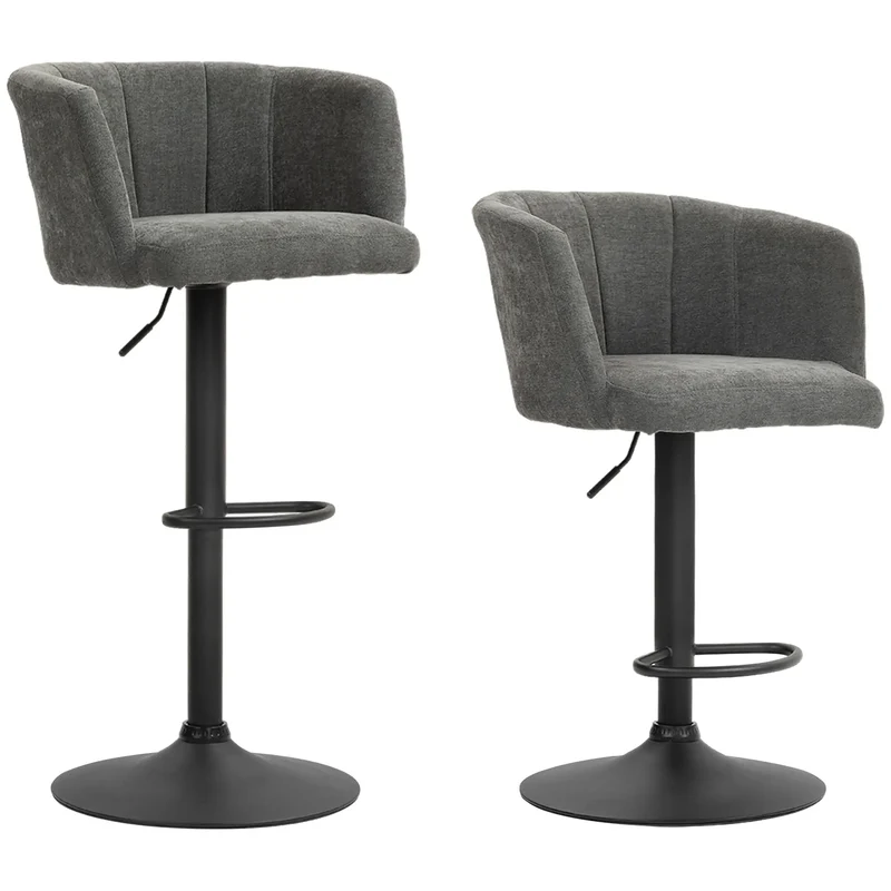 Barstoelen – Barkrukken – Hoge Stoelen – Keukenstoelen – Bistrostoelen – Verstelbare Hoogte – 360° Draaibaar