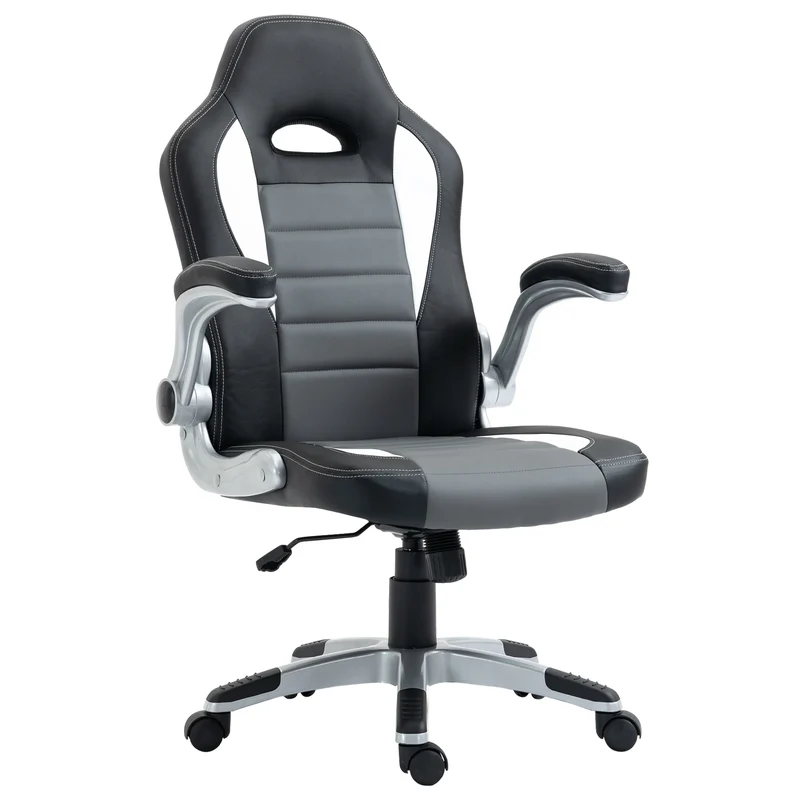 Bureaustoel – Werkstoel – Bureau Stoel – Kantoorstoel – Ergonomisch Ontwerp – Verstelbare Zithoogte - 65 x 69 x 112-122 cm - Lichtgrijs