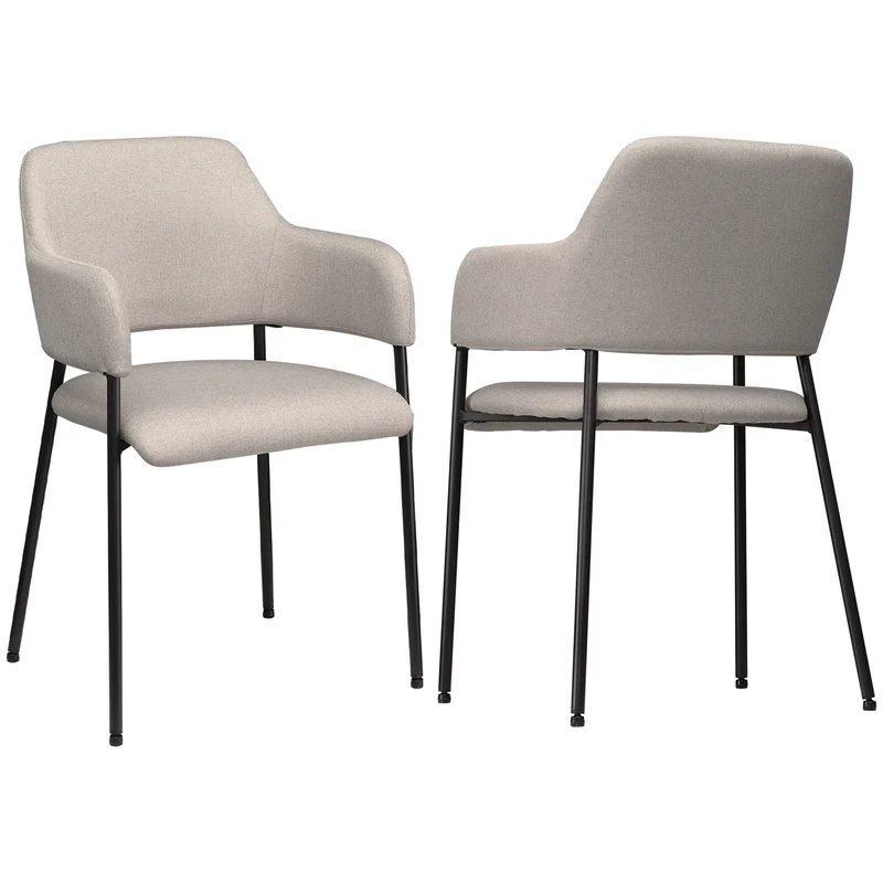Eetkamerstoelen – Stoelen – Zitmeubelen – Dining Chairs – Ademend Polyester – Stevig Stalen Frame