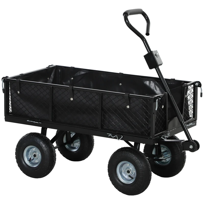 Bolderwagen – Bolderkar – Transportwagen – Trolley – Stevige Stalen Constructie – 114 Liter Inhoud – 300 Kg Draaggewicht