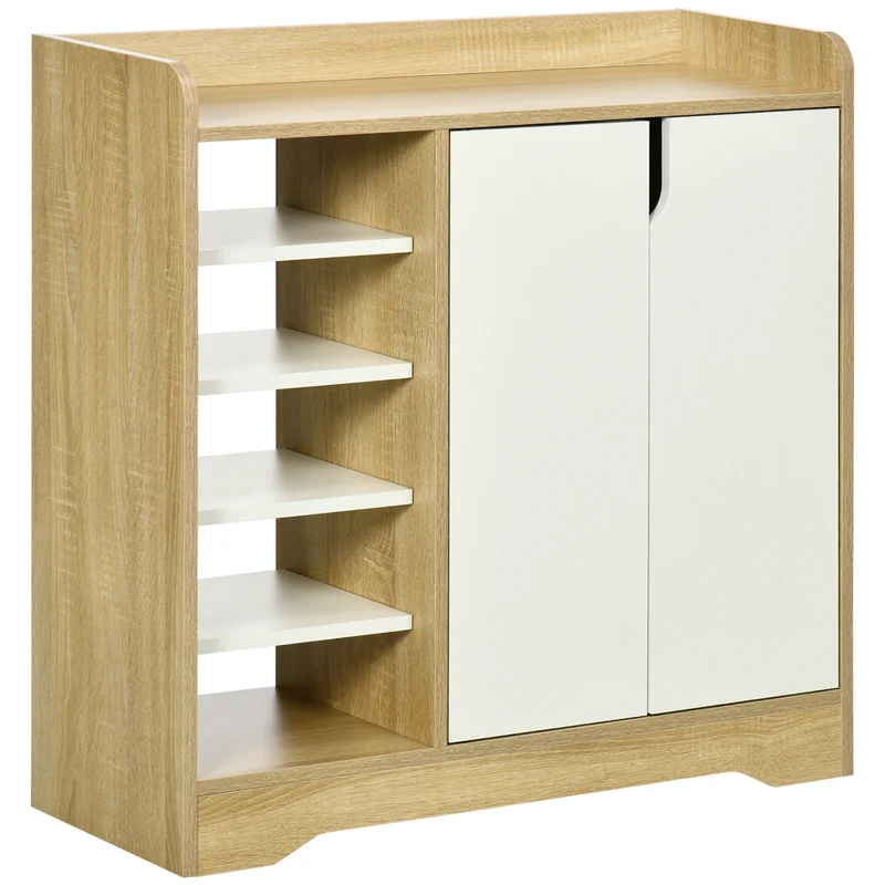 Schoenenkast – Schoenenopberger – Schoenenrek – Schoenmeubel – Compact 80x30x80 Cm – Verstelbare Legplanken – Houtmelamine