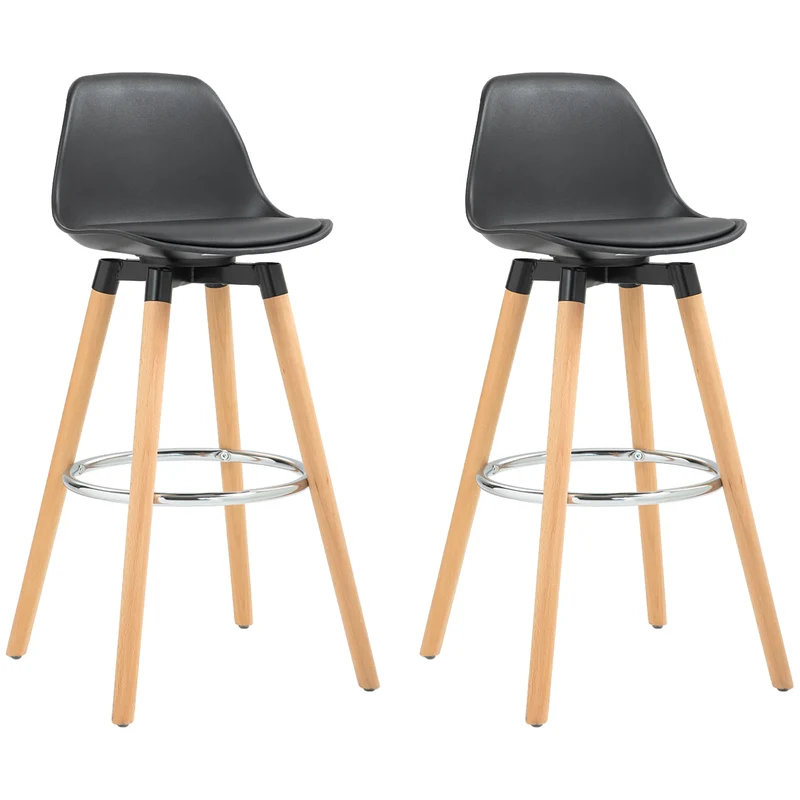 Barkrukken – Barstoelen – Keukenkrukken – Hoge Stoelen – PU-Leren Zitting – Beukenhout Frame – Antislipvoetjes