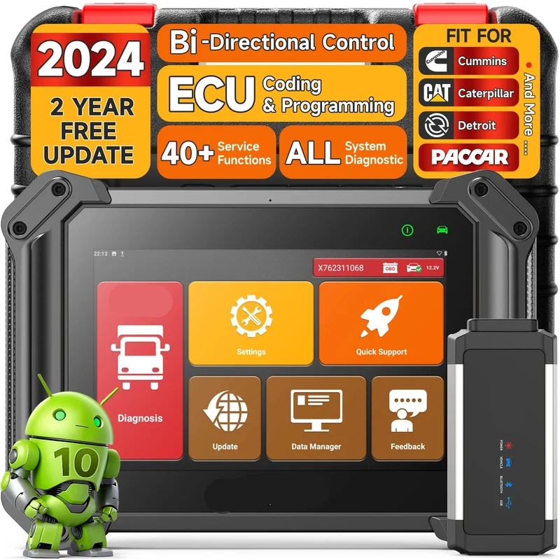 Professionele Diagnose Tool – Diesel Scanner – Voertuigscanner – Diagnose Scanner – Systeemdiagnose – 8-Inch Touchscreen – Bluetooth 5.0