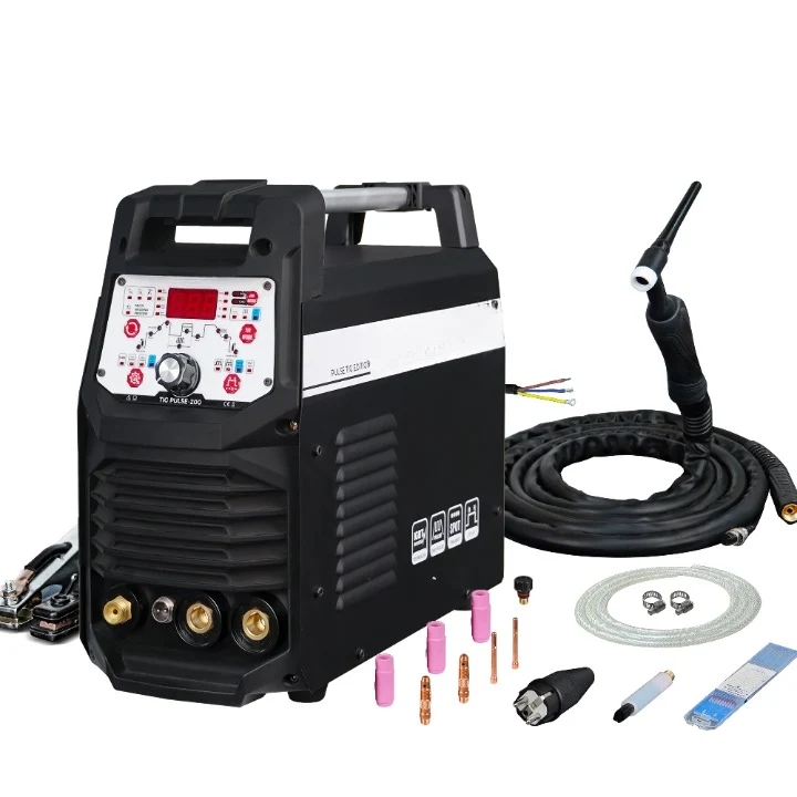 TIG-Lasmachine – DC Lasmachine – MMA Elektrodelasser – Multifunctioneel – 200 Ampère – Lichtgewicht 8 Kg - Pakket 1