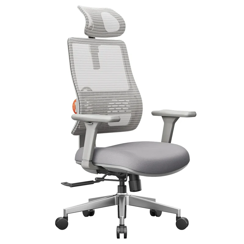 Ergonomische Bureaustoel – Bureaustoel – Werkstoel – Gamestoel – Thuiswerkstoel – Verstelbare Lendensteun – 3D Armleuningen - Grijs
