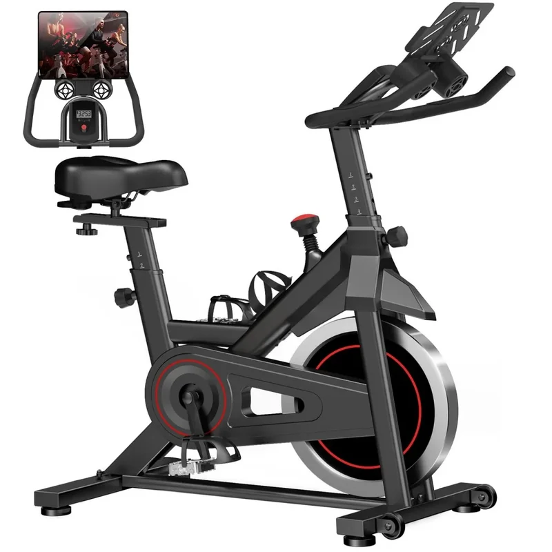 Hometrainer – Fitnessfiets – Indoor Bike – Trainingsapparaat – Cardio Trainer – Stille Riemaandrijving – Verstelbaar Zadel