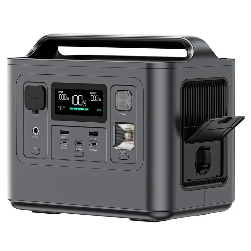 Draagbare Powerbank – Powerstation – Mobiele Accu – Energiebron – Outdoor Batterij – 512 Wh LiFePO4 – 800 Watt Uitgangsvermogen