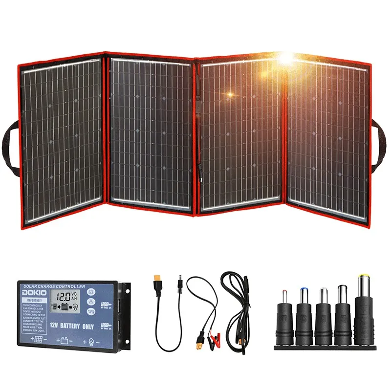 Zonnepaneel – Draagbaar – Opvouwbaar – Flexibel – Outdoor – 200 Watt Vermogen – Monokristallijn Silicium