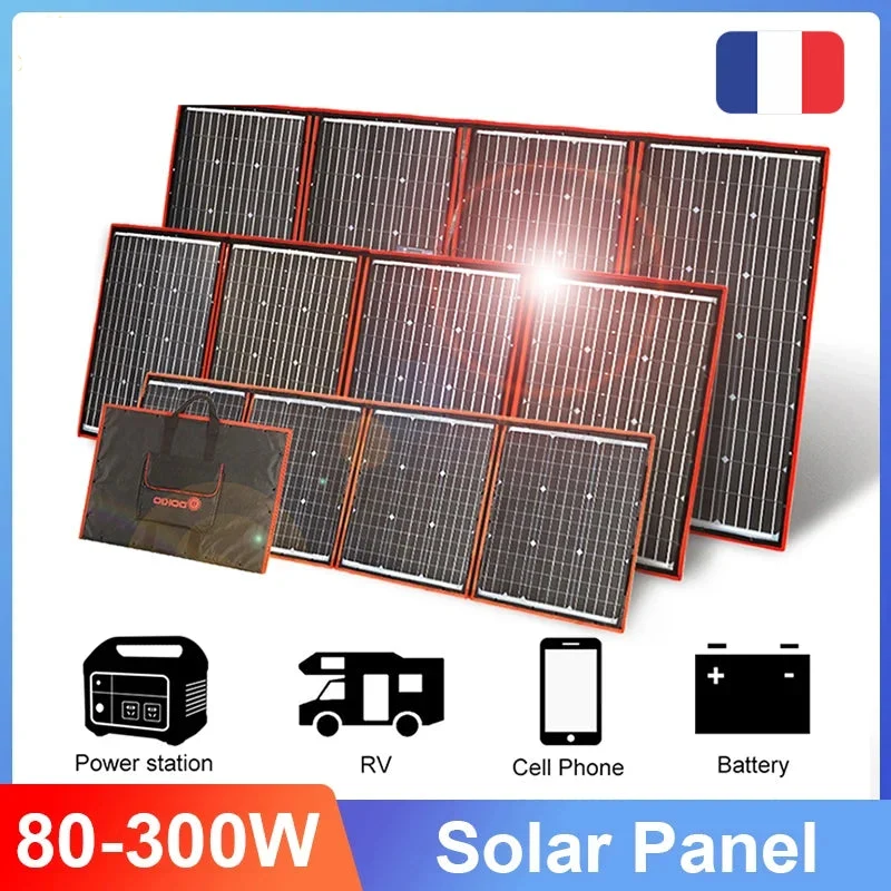 Zonnepaneel – Draagbaar – Flexibel – Vouwbaar – Weerbestendig – Monokristallijne Cellen – Inclusief 12V Controller