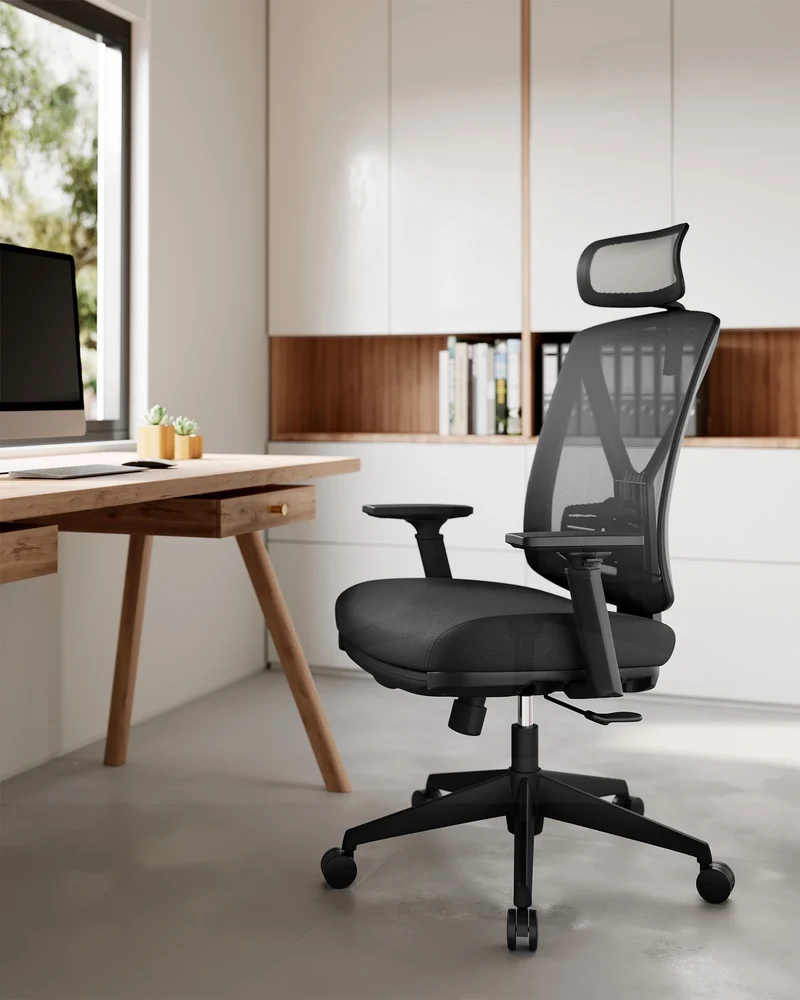 Ergonomische Bureaustoel – Comfortstoel – Werkstoel – Kantoorstoel – Bureaustoel Met Voetensteun – Verstelbare Hoogte – Ademend Mesh