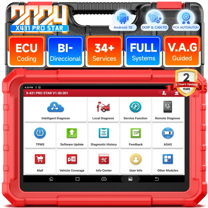 Autodiagnose Scanner – OBD Scanner – Auto Diagnose Tool – Foutcode Reader – Volledige Systeemdiagnose – 8 Inch Touchscreen – Wifi Updates