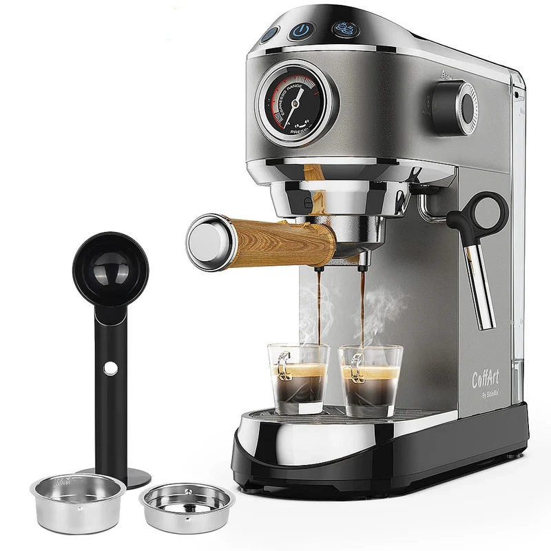 Espressomachine – Semi-Automatische Koffiemachine – Espresso Maker – Koffiezetapparaat – 20 Bar Pompdruk – 1,1 Liter Waterreservoir