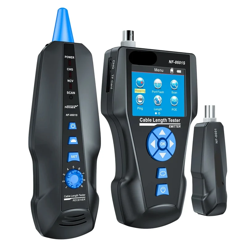 Multifunctionele Netwerktester – Kabeltester – Netwerkchecker – Kabelscanner – PoE Detector – Meetlengte Tot 1000 Meter – Kleurenscherm
