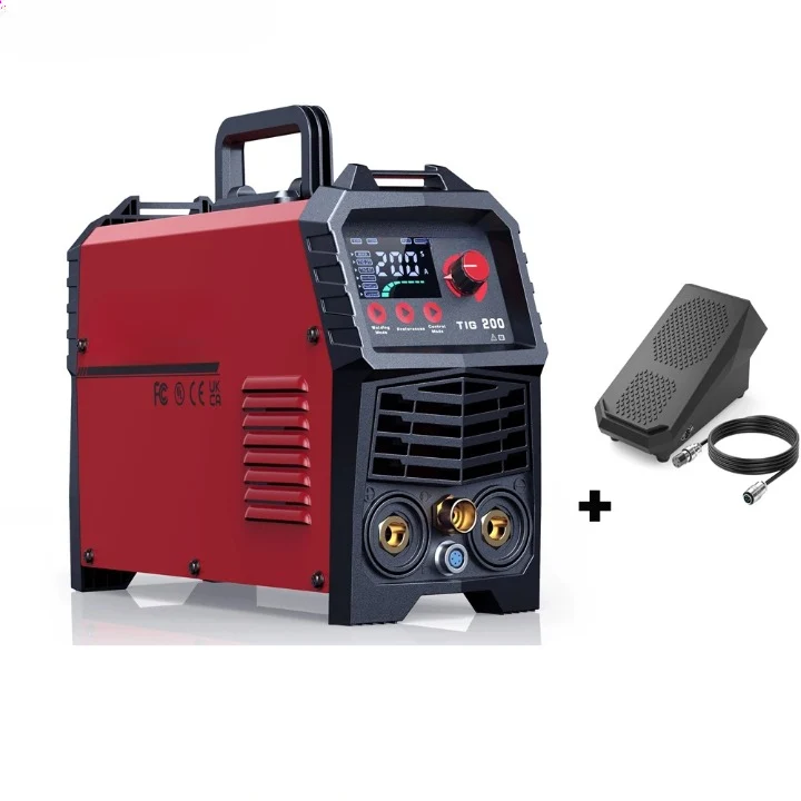 Lasmachine – TIG Lasser – MMA Lasser – 2-In-1 Lasser – Inverter Lasapparaat – 200 Ampère – Instelbare Gasnablasting - Met TIG-lasapparaat Voetpedaal