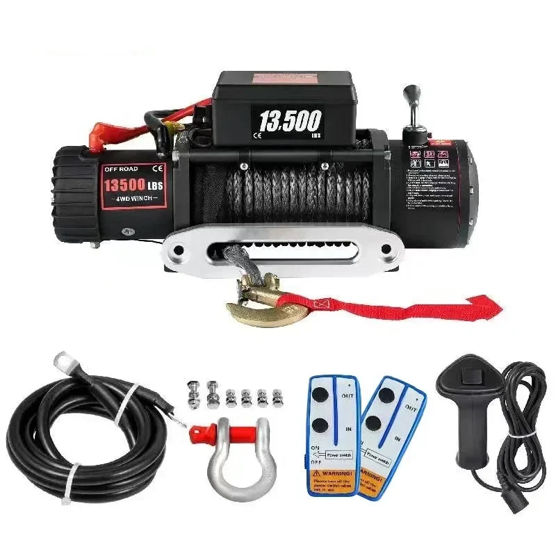 Trekkracht Lier – Werk Lier – Elektrische Lier – Offroad Lier – 6.123 Kg Trekkracht – 24 Meter Synthetische Kabel