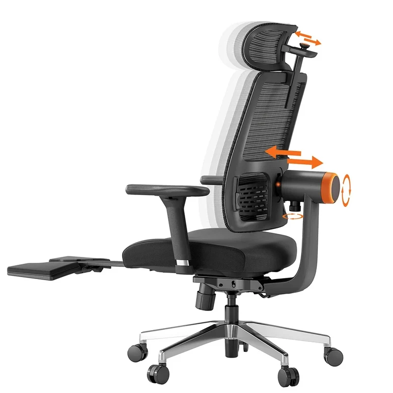 Ergonomische Bureaustoel – Bureaustoel – Werkstoel – Gamingstoel – Thuiswerkstoel – 4D-Armleuningen – Verstelbare Hoofd- En Lendensteun