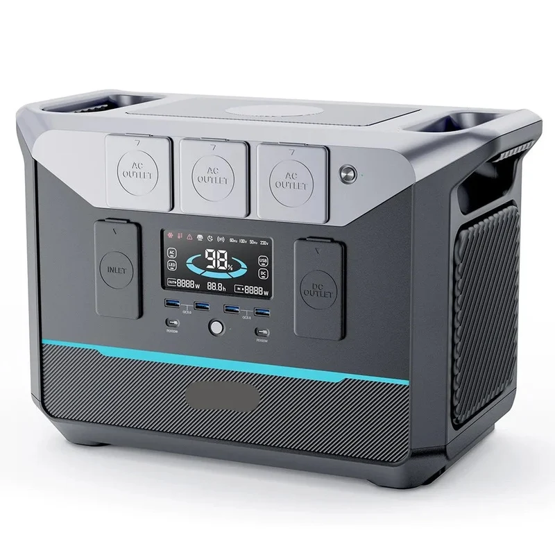 Mobiele Power Station – Draagbare Energiecentrale – Noodstroom – Zonne-Accu – Stroomvoorziening – 1382Wh Capaciteit – Snelle Oplaadfunctie