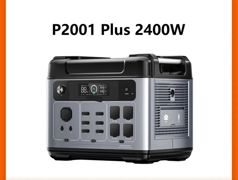 Powerstation – Draagbare Accu – Mobiele Energiebron – Noodstroom – Zonnepanelen Compatibel – 2048Wh Capaciteit – 2400W Vermogen