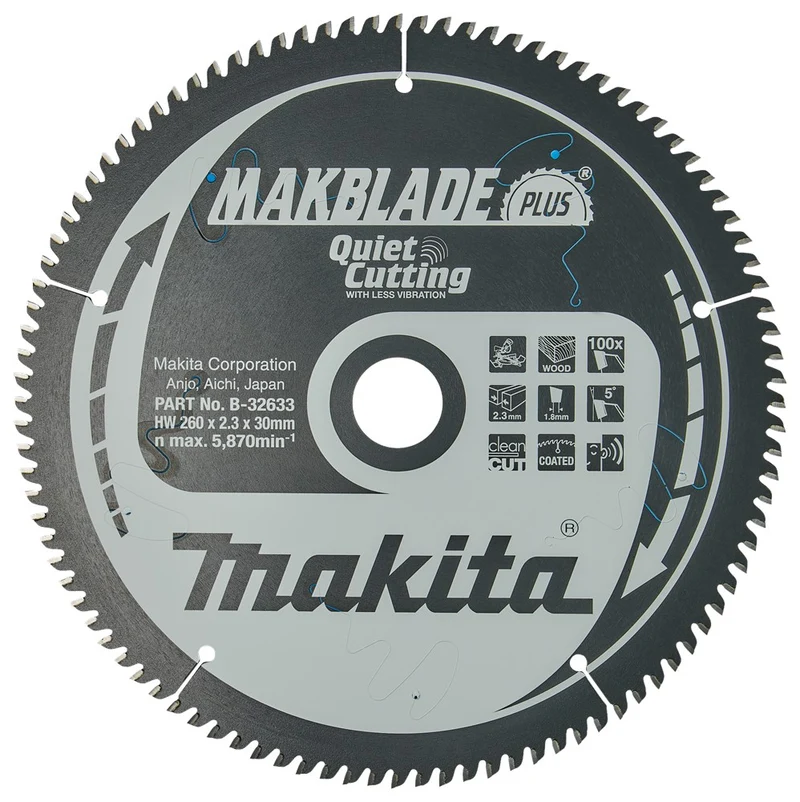 Makita HM ZAAGBLAD 260X30X2,3 100T