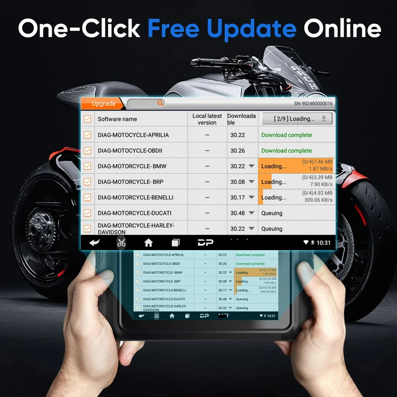 Motordiagnosetool – Motordiagnozesysteem – Motorscanner – Motordiagnoseapparaat – Foutcode Uitlezen – 7-Inch Touchscreen – Wi-Fi Connectiviteit