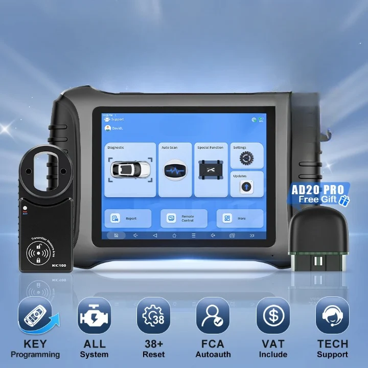 Sleutelprogrammeertool – Autosleutel Programmeren – Autodiagnose Scanner – ECU Codering – 8 Inch Scherm – 5000 mAh Batterij