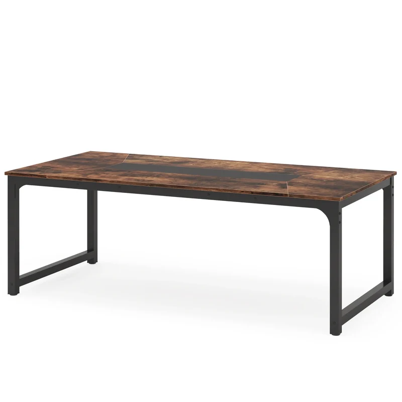 Houten Bureautafel – Werktafel – Eettafel – Vergadertafel – Gametafel – 180 Cm – Waterbestendig – Driehoekige Versteviging