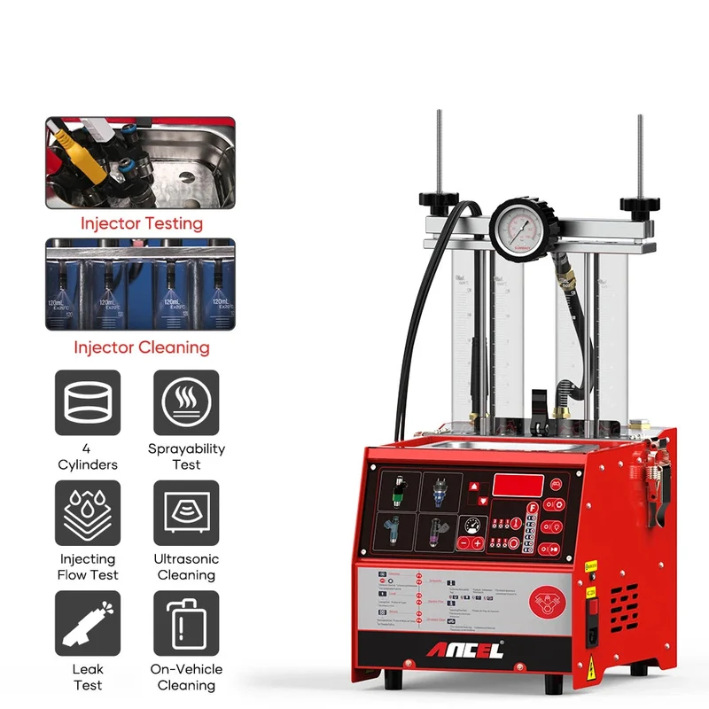 Brandstofinjector Reiniger – Injectorreiniger – Injector Tester – Injectiesysteem Onderhoud – Ultrasone Reiniging – Automatische Test Functies