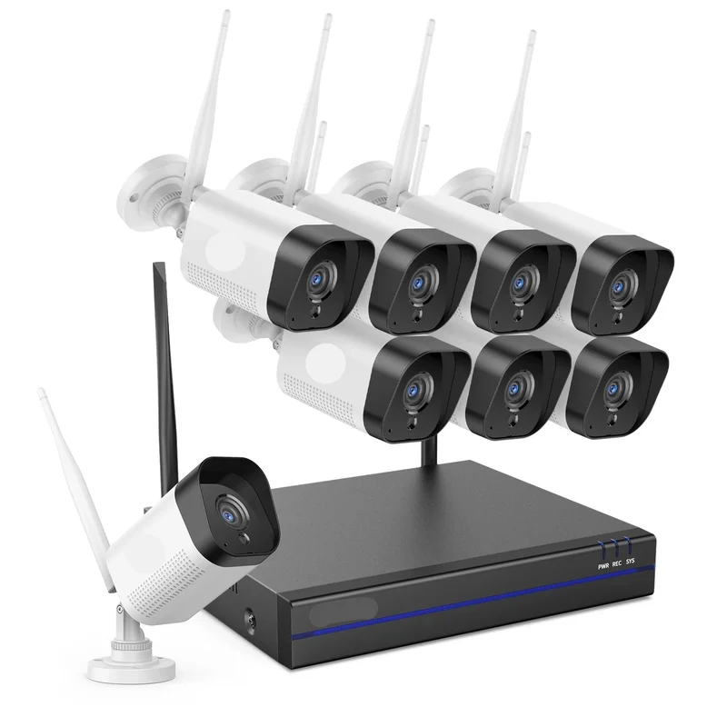 Draadloze Beveiligingscamera Set – Beveiligingscamera – Bewakingscamera – Veiligheidscamera – Cameraset – 3MP Resolutie – Infrarood Nachtzicht – IP66 Waterdicht