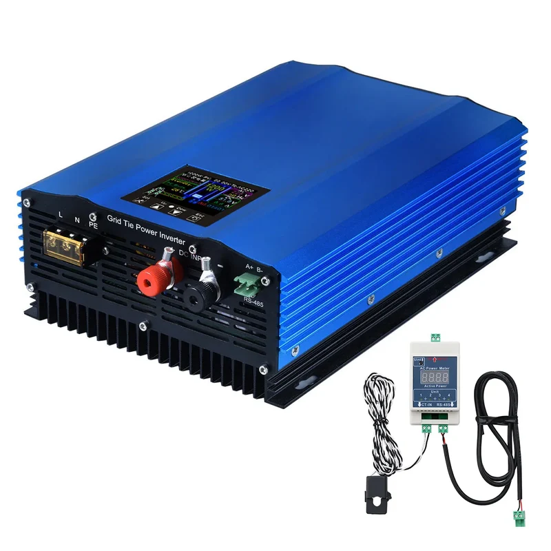 Solar Micro-Omvormer – Zonnepaneel Omvormer – Batterij Omvormer – Off-Grid Omvormer – 48V Compatibel – LCD-Display – Laagspanningsbeveiliging - 1200W - WIFI