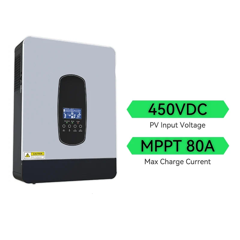 Hybride Zonne-Omvormer – Zonne-Omvormer – Off-Grid Inverter – Duurzame Energie – MPPT Laadregelaar 80A – 3000W Vermogen - 24V