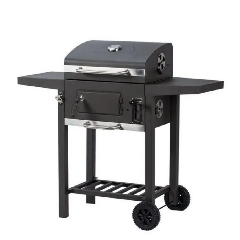 Houtskoolbarbecue – Buitenbarbecue – Tuinbarbecue – Grill – BBQ – Opvouwbaar Zijrek – Verstelbare Houtskoolplaat