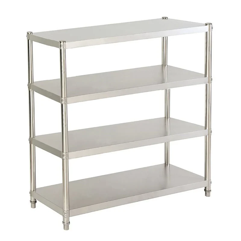 RVS Opslagrek – Roestvrijstalen Rek – Opslagrek Met Planken – Stellingkast – 120x40x150 Cm – Max Draagvermogen 50 Kg