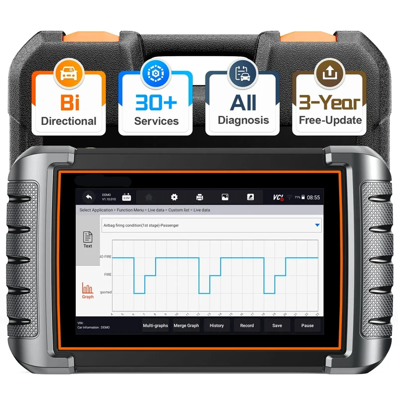 Autodiagnosetool – OBD2 Scanner – Foutcode Lezer – Auto Diagnose – 7-Inch Touchscreen – Wifi Updates