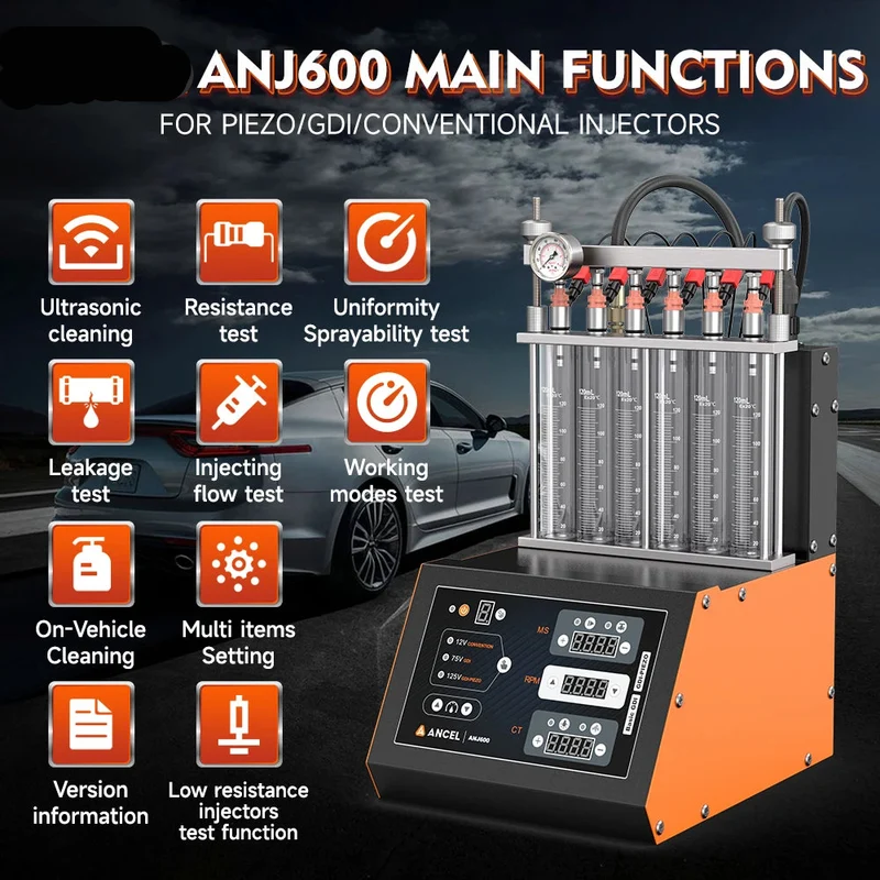 Brandstofinjector Tester – Injector Tester – Injector Reiniger – Injectie Tester – Ultrasone Reiniger – 2000 Ml Tank – 100W Vermogen