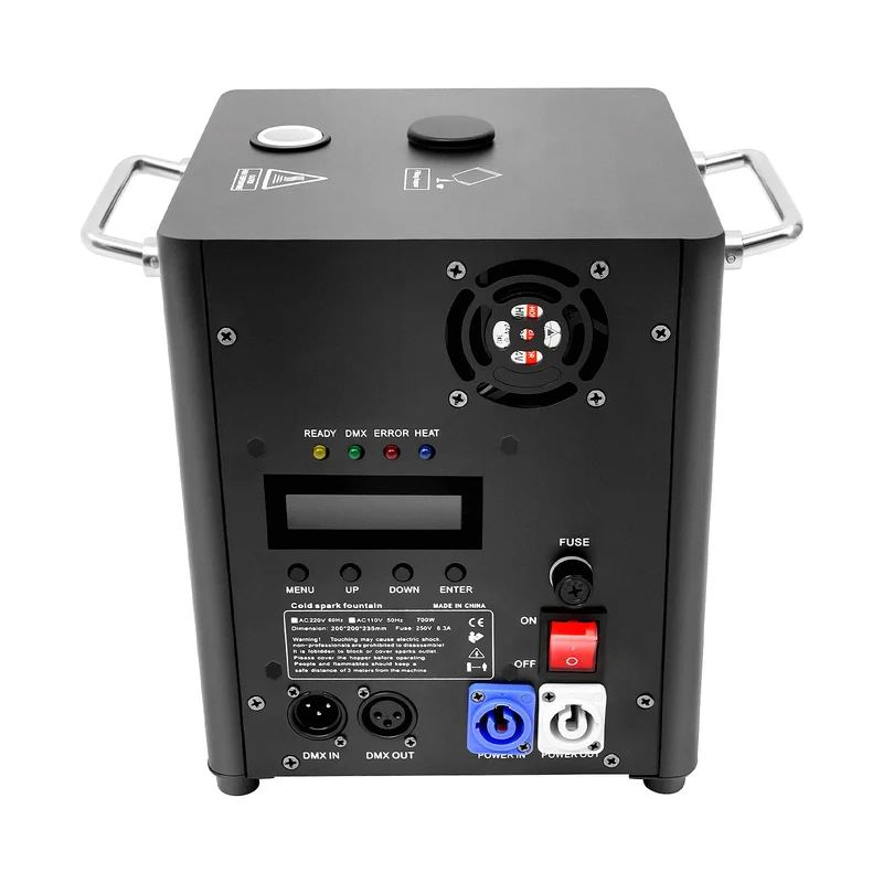 Vonkenmachine – Vuurwerkmachine – Sproeimachine – Feestmachine – DMX Besturing – 700W Vermogen – Compact Formaat