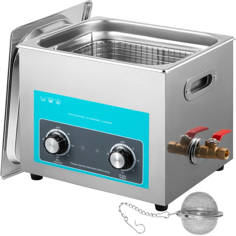Ultrasoonreiniger – Ultrasone Reiniger – Ultrasoon Reinigingsapparaat – Brillenbad – Reinigingsmachine – 15L RVS Tank – Instelbare Verwarming 20-80°C