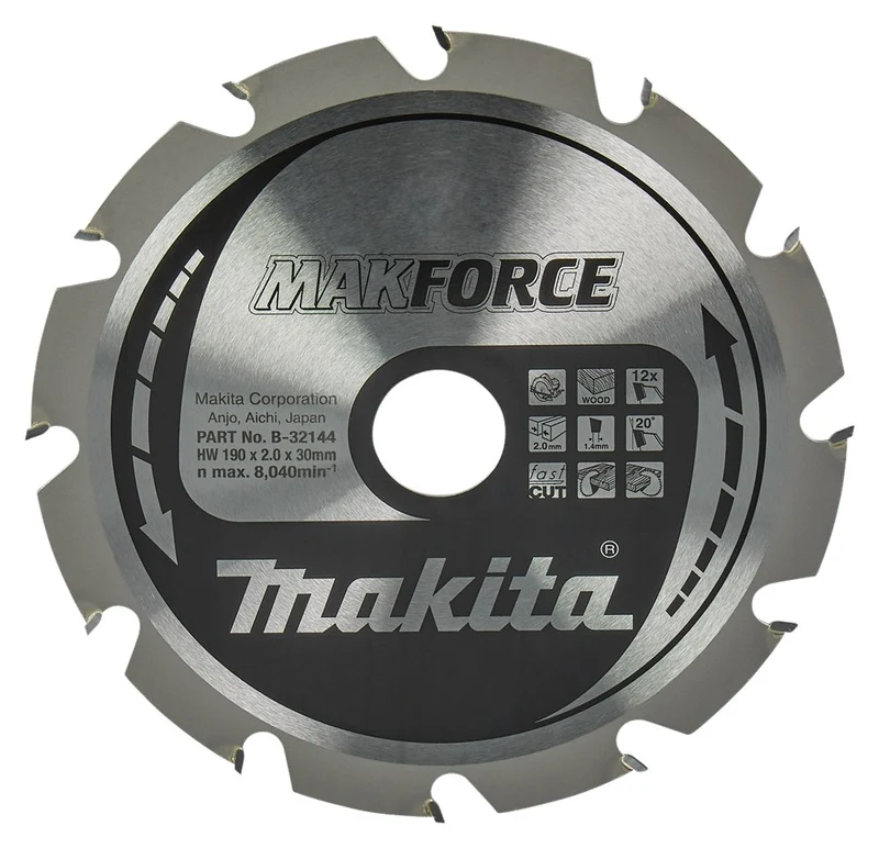 Makita HM ZAAGBLAD 190X30X2.2 12T