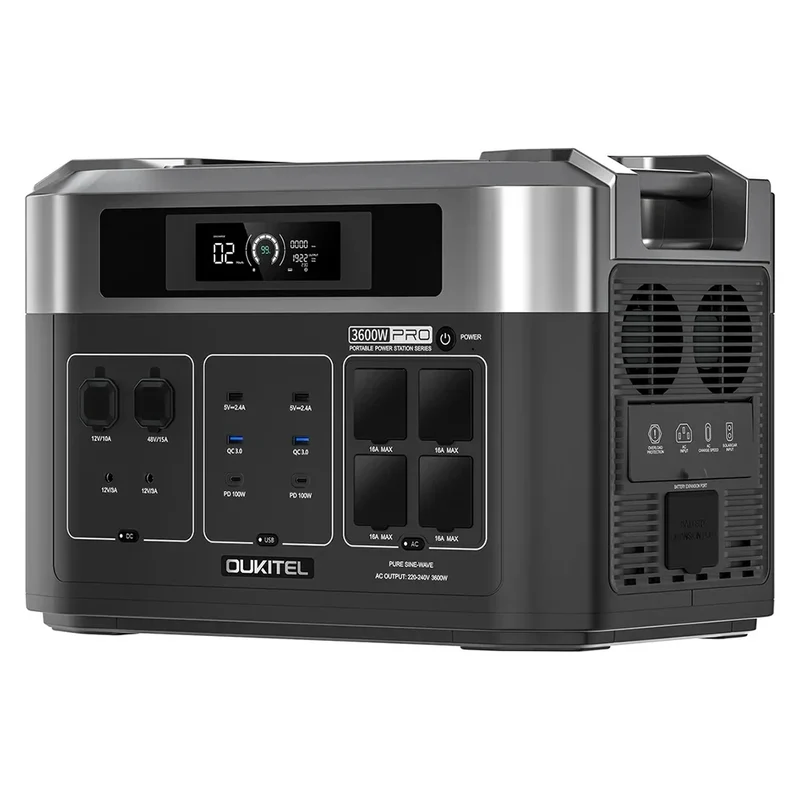 Powerstation – Draagbare Accu – Mobiele Energiebron – Noodstroomvoorziening – 3600W Vermogen – 16 kWh Capaciteit
