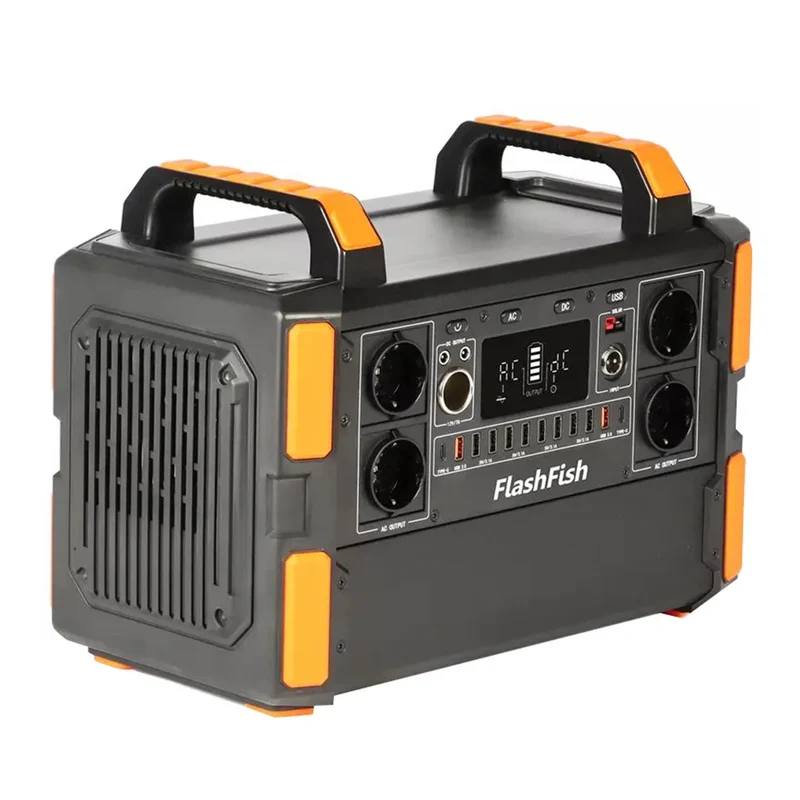 Power Station – Mobiele Stroomvoorziening – Draagbare Accu – Noodstroom – Camping Accu – 1041.6Wh LiFePO4 Batterij – 1000W AC Uitgang