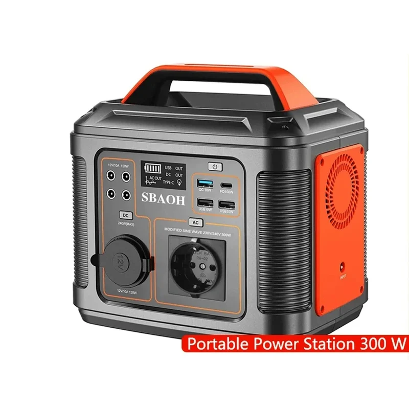 Draagbare Powerstation – Mobiele Accu – Externe Batterij – Energiebron – Generator – 296Wh Capaciteit – 300W Vermogen