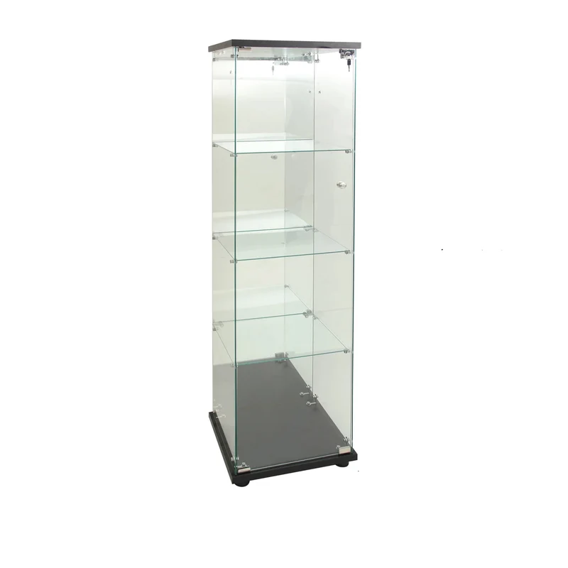 Vitrinekast – Glasvitrine – Displaykast – Vitrinekast Met LED – Gehard Glas – Met Slot – 36,5x42,5x164 cm