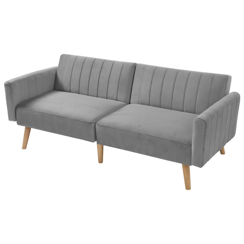 Sofa Bed – Bankbed – Slaapbank – Bedbank – Velvet Stof – Houten Constructie – Compact Formaat