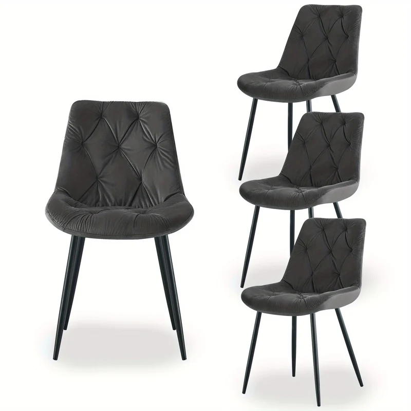 Eetkamerstoel – Kuipstoel – Stoel – Draaistoel – Woonkamerstoel – Retro Design – Velvet Bekleding – Dikke Gevoerde Rugleuning