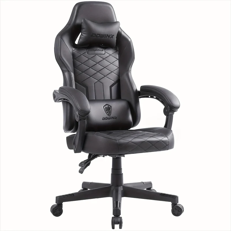 Gamingstoel – Bureaustoel – Computergamingstoel – Werkstoel – Gaming Recliner – Zwart – Ergonomische Lendensteun – Verstelbare Rugleuning